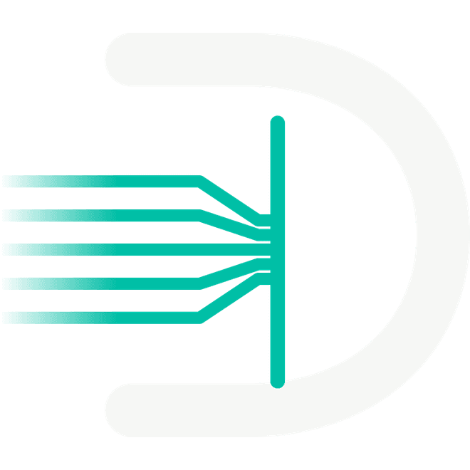 DecisionMind işareti, koyu zemin sürümü